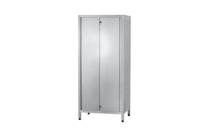 Шкаф кухонный ШЗКп - 1500*600*1800 "Profi Inox", двери-купе, 2 сплошные полки, без к-та замков